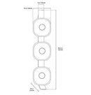 Üsküp Transparent Crystal Chrome Triple Led Wall Sconce - Heka Lighting & Trading Limited