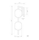 Sofia Double Acrylic Antique Wall Sconce 62 Cm - Heka Lighting & Trading Limited