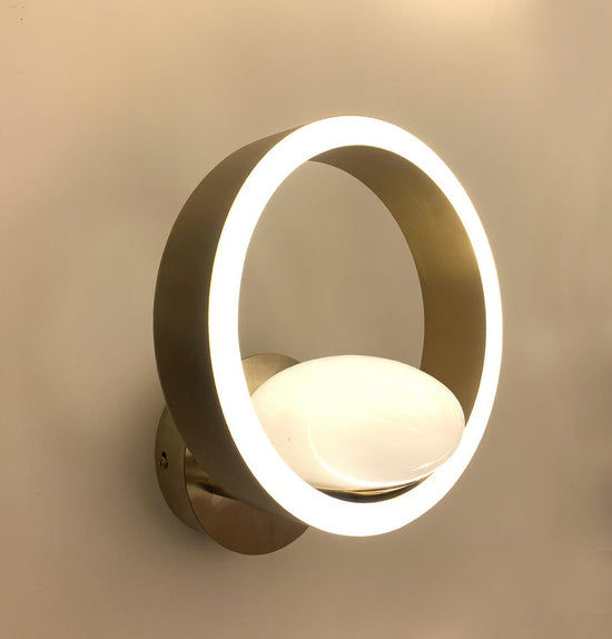 Stockholm Gold Stainless White Acrylic Led Wall Sconce