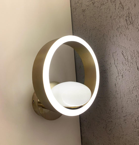 Stockholm Gold Stainless White Acrylic Led Wall Sconce