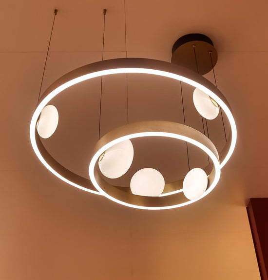 Stockholm Gold Stainless White Acrylic Chandelier 75Cm