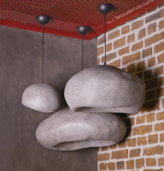Stone Gray Kaya Pendant Light Chandelier 55 Cm | Modern Decorative Lighting For Homes & Hotels