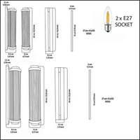 Sumela Matte Chrome Wall Sconce 40 Cm - Heka Lighting & Trading Limited
