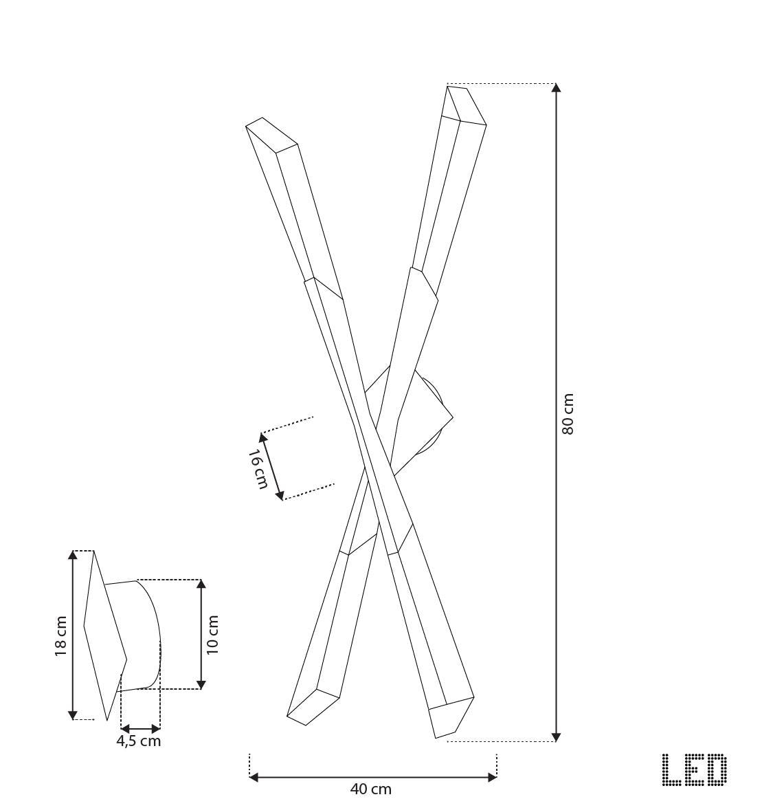 Surinam Crystal Acrylic Antique Double Led Wall Sconce - Heka Lighting & Trading Limited