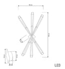 Surinam Crystal Acrylic Antique Triple Led Wall Sconce - Heka Lighting & Trading Limited