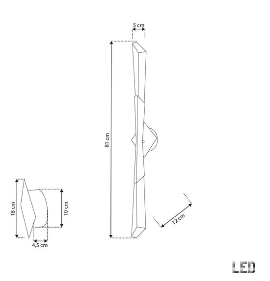 Surinam Crystal Acrylic Nickel Single Led Wall Sconce