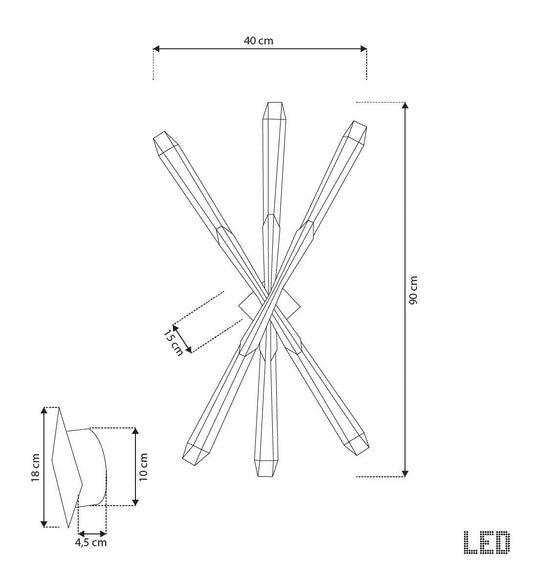 Surinam Crystal Acrylic Nickel Triple Led Wall Sconce