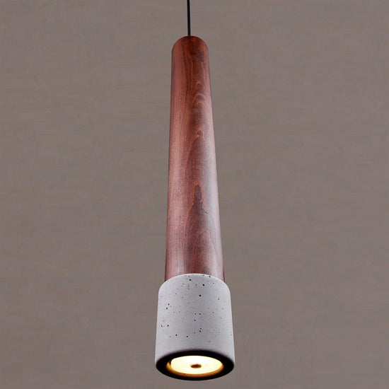 Tochi Big Wooden Concrete Gu10 Pendant Light