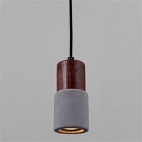 Tochi Large Wood Concrete Gu10 Pendant Light | Modern Decorative Lighting For Homes & Hotels
