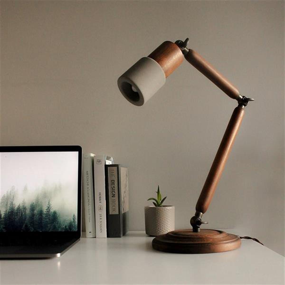 Tochi Link Wood Concrete Table Lamp - Heka Lighting & Trading Limited