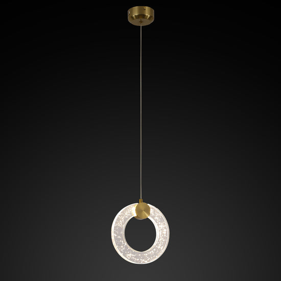 Togo Single Simit Antique Transparent Glass Led Pendant Light Chandelier 15 Cm