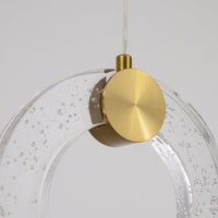 Togo Single Simit Antique Transparent Glass Led Pendant Light Chandelier 20 Cm - Heka Lighting & Trading Limited