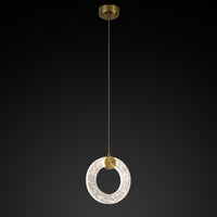 Togo Single Simit Antique Transparent Glass Led Pendant Light Chandelier 20 Cm - Heka Lighting & Trading Limited