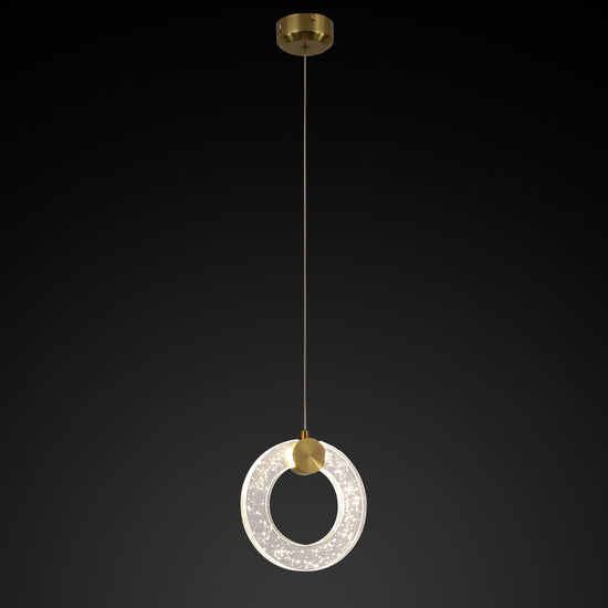 Togo Single Simit Antique Transparent Glass Led Pendant Light Chandelier 20 Cm