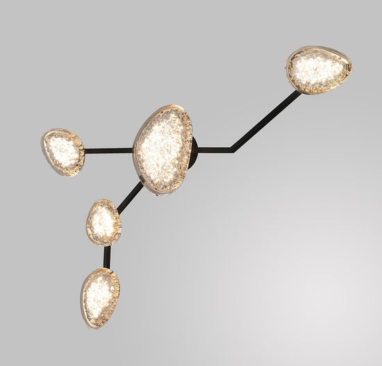 Tomris Beşli Transparent Optical Acrylic Black Led Wall Sconce