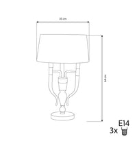 Torino Gold-Black Three Arm Lampshade - Heka Lighting & Trading Limited