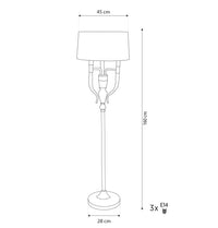 Torino Gold-Black Three Arm Floor Lamp - Heka Lighting & Trading Limited