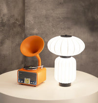 Orange-Chrome Gramophone - Mini Music Player