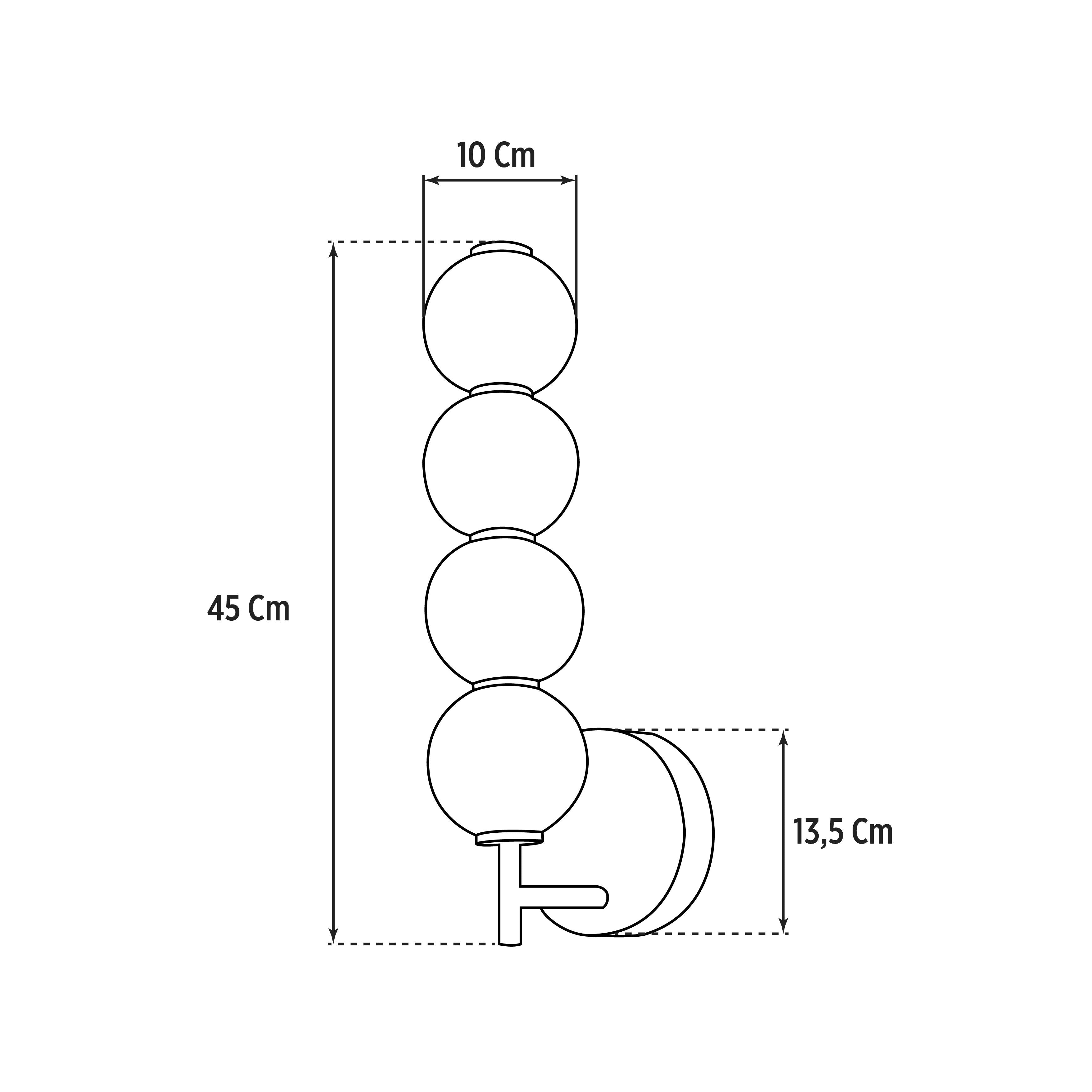 Urartu Soft 4 Globe Glass Led Wall Sconce - Heka Lighting & Trading Limited