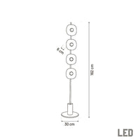 Üsküp 4-Piece Transparent Crystal Chrome Floor Lamp - Heka Lighting & Trading Limited