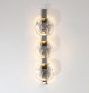 Üsküp Transparent Crystal Chrome Triple Led Wall Sconce - Heka Lighting & Trading Limited