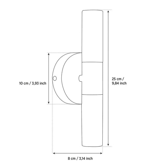 Vesta 2-Piece Glass Black Led Wall Sconce