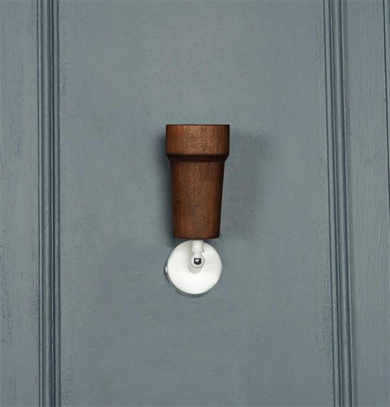 Victoria Single Wood White Wall Sconce