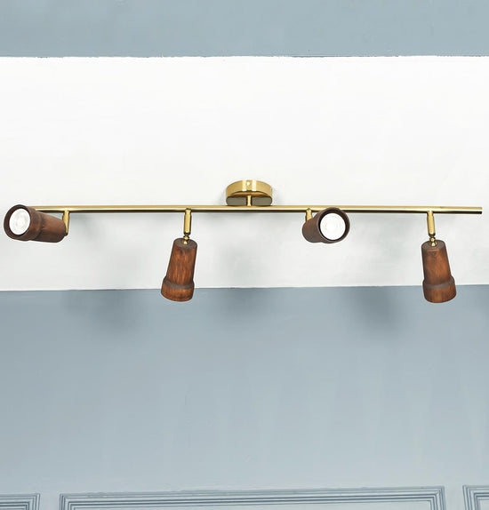 Victoria Four Wood Antique Wall Sconce