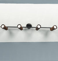 Victoria Four Wood Black Wall Sconce - Heka Lighting & Trading Limited