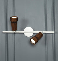 Victoria Double Wood White Wall Sconce - Heka Lighting & Trading Limited