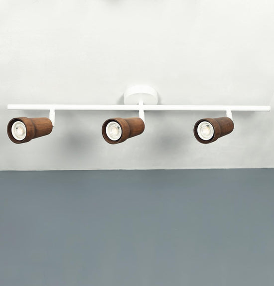 Victoria Triple Wood White Wall Sconce