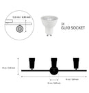 Victoria Triple Wood Black Wall Sconce - Heka Lighting & Trading Limited