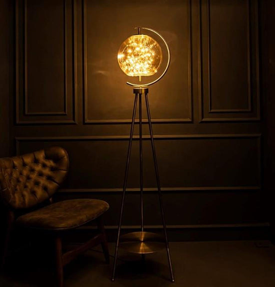 Viyana Honey Glass Floor Lamp