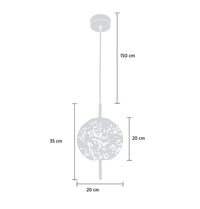 Viyana Antique Honey Glass Pendant Light Chandelier 20 Cm | Modern Decorative Lighting For Homes & Hotels - Heka Lighting & Trading Limited