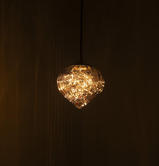 Viyana Teardrop Smoked Glass Antique Pendant Light Chandelier 20 Cm