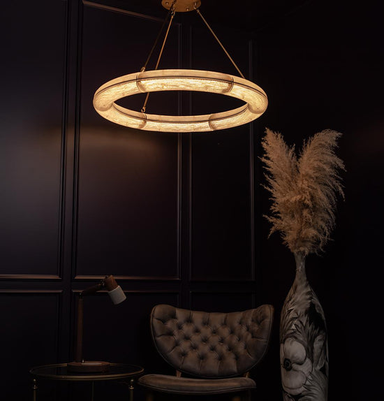 Zambia White Frosted Glass Antique Chandelier 90 Cm