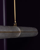 Zambia White Frosted Glass Antique Horizontal Pendant Light 120 Cm - Heka Lighting & Trading Limited