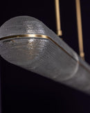 Zambia White Frosted Glass Antique Horizontal Pendant Light 120 Cm - Heka Lighting & Trading Limited