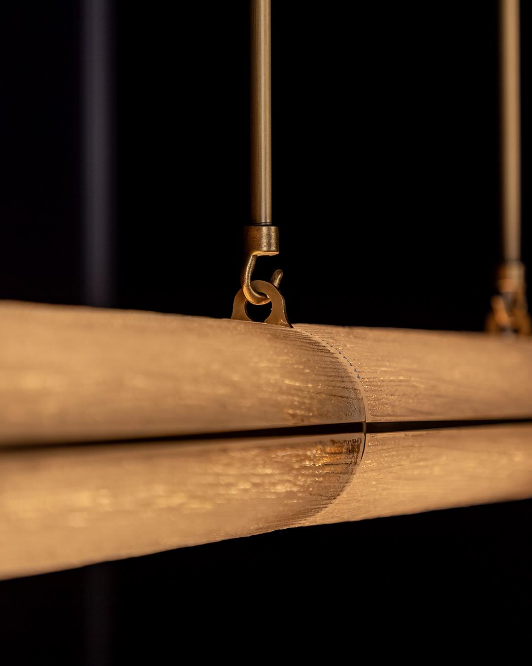 Zambia White Frosted Glass Antique Horizontal Pendant Light 120 Cm - Heka Lighting & Trading Limited