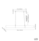 Zambia White Frosted Glass Antique Horizontal Pendant Light 120 Cm - Heka Lighting & Trading Limited