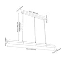 Zambia White Frosted Glass Antique Horizontal Pendant Light 163 Cm - Heka Lighting & Trading Limited