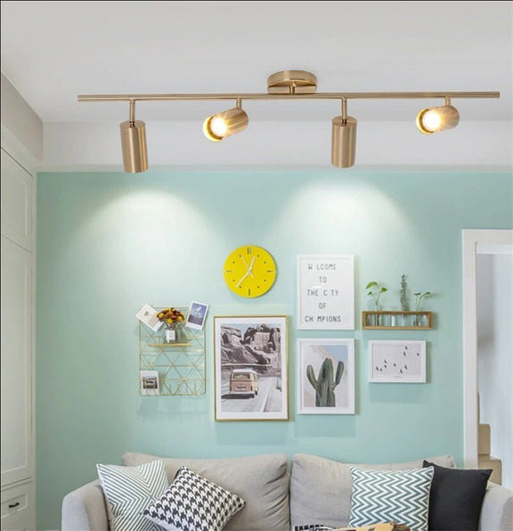 Modern Minimalist Brass Wall & Ceiling Lamp, Home Decor Lighting
