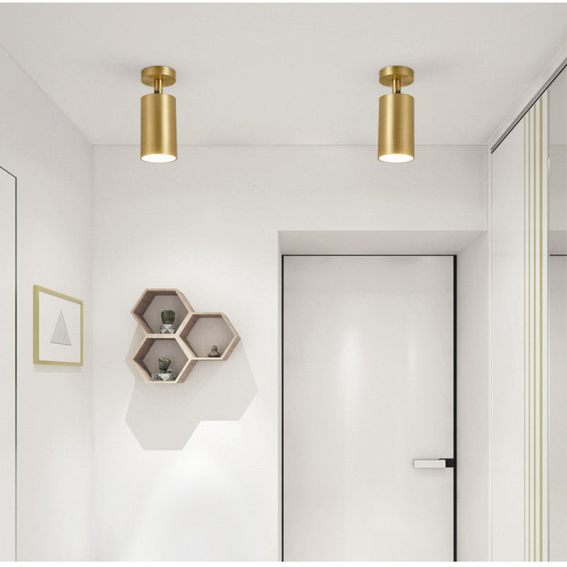 Bedside Reading Spot Lamp, Modern Minimalist Brass Wall & Ceiling Light, Art Deco Tube Sconce, Housewarming gift Lighting MODEL : KOZA