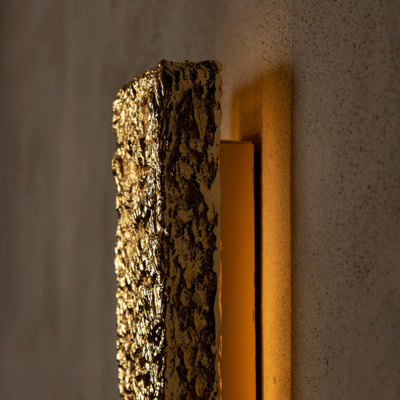 Handmade Gold Rock Bullion Wall Lamp, Mid Century Hanging Sconce, Home Decor Vintage Design Gold Light, Modern Lighting MODEL: SERUR