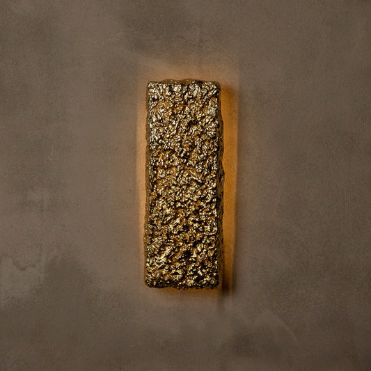 Handmade Gold Rock Bullion Wall Lamp, Mid Century Hanging Sconce, Home Decor Vintage Design Gold Light, Modern Lighting MODEL: SERUR