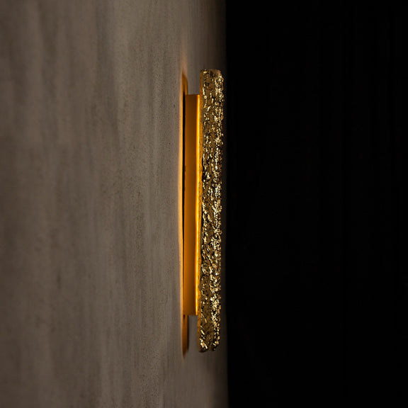 Handmade Gold Rock Bullion Wall Lamp, Mid Century Hanging Sconce, Home Decor Vintage Design Gold Light, Modern Lighting MODEL: SERUR