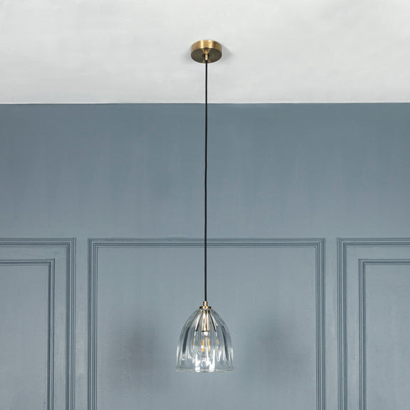Vintage Crystal Glass Lamp, Art Deco Handmade Brass Pendant Light, Home Decor Hanging Lighting Housewarming Gift Ceiling Lamp MODEL : DAKAR