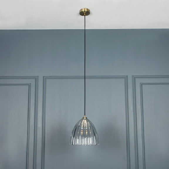 Vintage Crystal Glass Lamp, Art Deco Handmade Brass Pendant Light, Home Decor Hanging Lighting Housewarming Gift Ceiling Lamp MODEL : DAKAR
