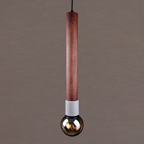 Big Wood & Concrete Pendant Lighting, Kitchen Island Ceiling Lamp, Dining Room Lamp, Art Deco Pendant, Bedside Lamp MODEL : TOCHI