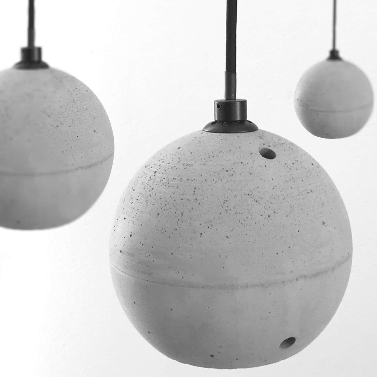 Concrete Globe Pendant Lighting, Natural Vanity Light, Kitchen Island Cement Ceiling Lamp, Handmade Industrial Light MODEL: TOPPU